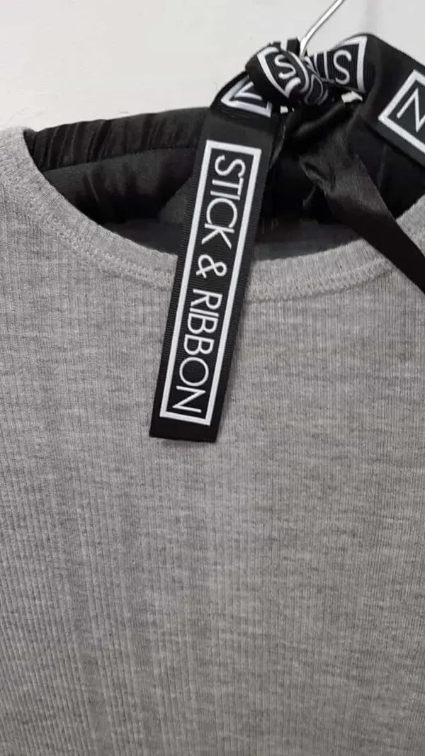 Lilla P 3/4 Sleeve Crew - Heather Grey - Image 2