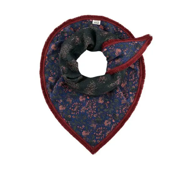 Pom Amsterdam 5783 Shawl - Double Festive Bows Blue