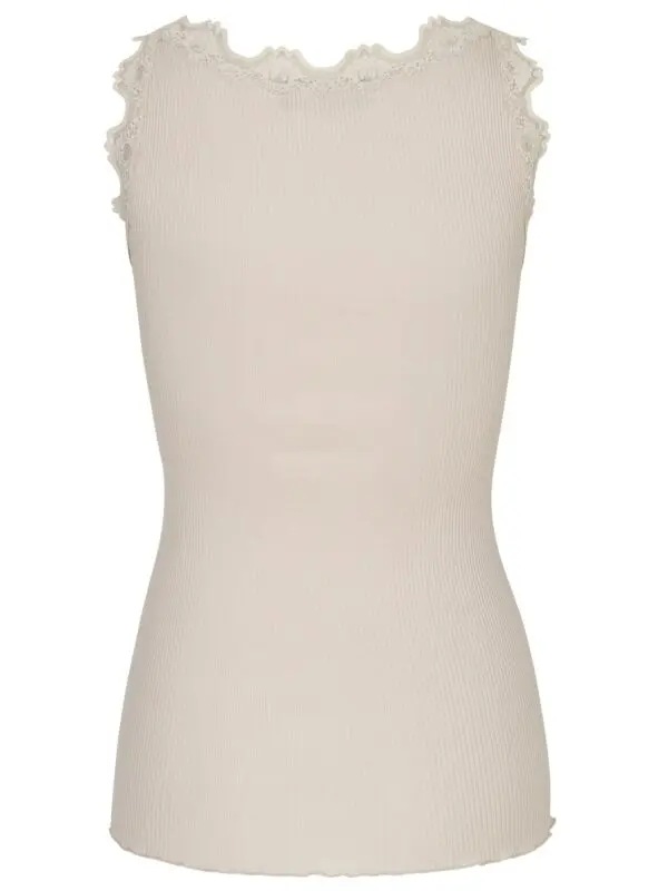 Rosemunde 5205 Silk Top with Lace Trim - 704 sand storm - Image 2