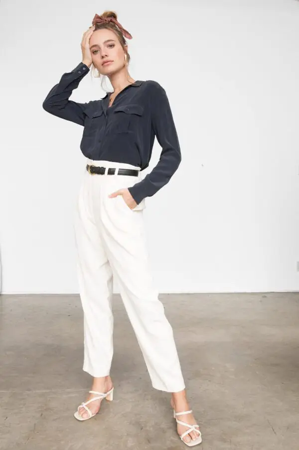 Rails Rhett Silk Shirt - Charcoal - Image 2