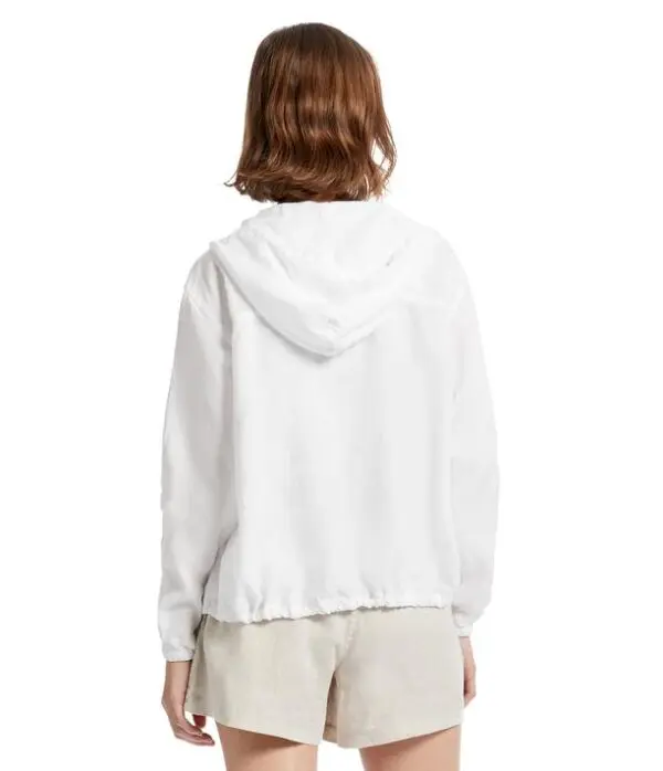 Michael Stars Sierra Linen Hooded Jacket - White - Image 4