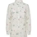 Essentiel Antwerp Trail Shirt - T2OW White with Dot Flower Print