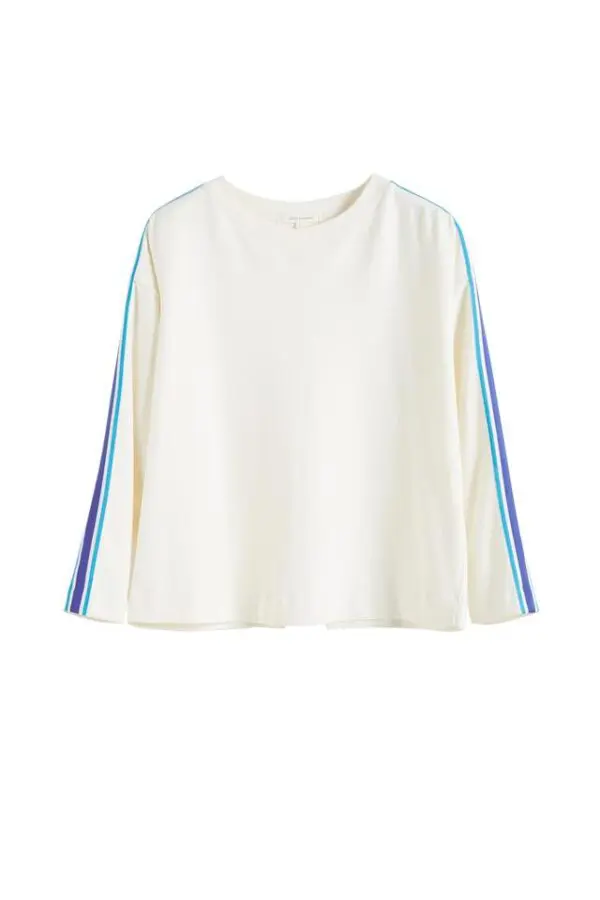 Chinti & Parker Open Back Brushed Cotton Sweatshirt - Off White