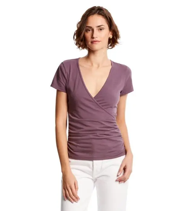 Michael Stars Bella Surplice Top - Acai