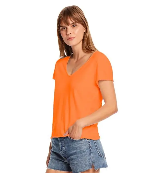 Michael Stars Jade Soft V Neck Tee - Camilla - Image 3
