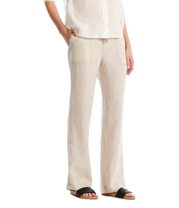 Michael Stars Ashlee Linen Trouser - Castle - Image 3