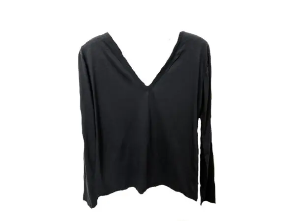 Maison Anje Tamise V Neck Top - Midnight