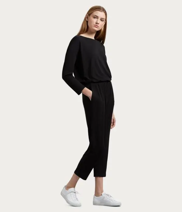 Michael Stars Portia Cambria Crepe Knit Jumpsuit - Black - Image 3