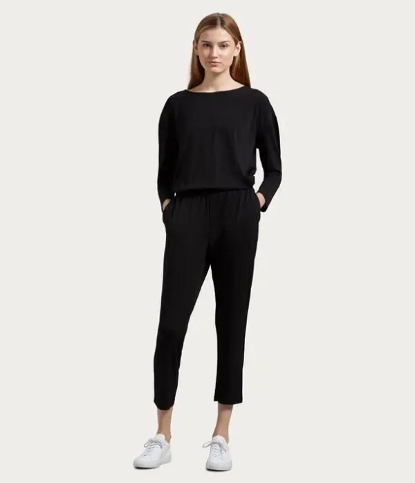 Michael Stars Portia Cambria Crepe Knit Jumpsuit - Black