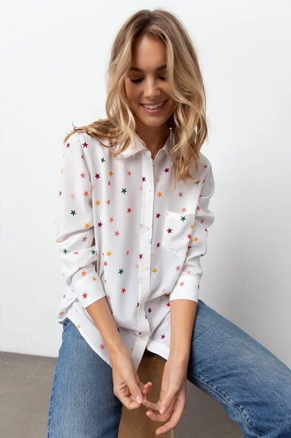 Rails Kate Shirt - White Rainbow Stella - Image 4