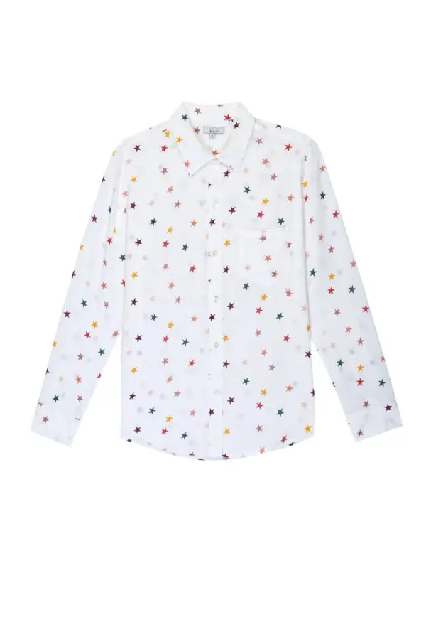 Rails Kate Shirt - White Rainbow Stella