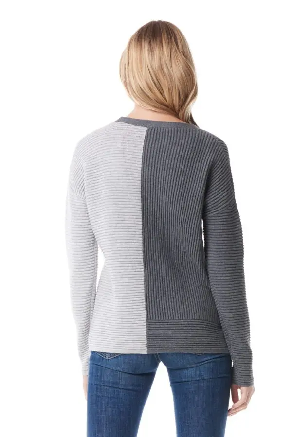 Lisa Todd Shaker Sweater - Charcoal / Silver - Image 2