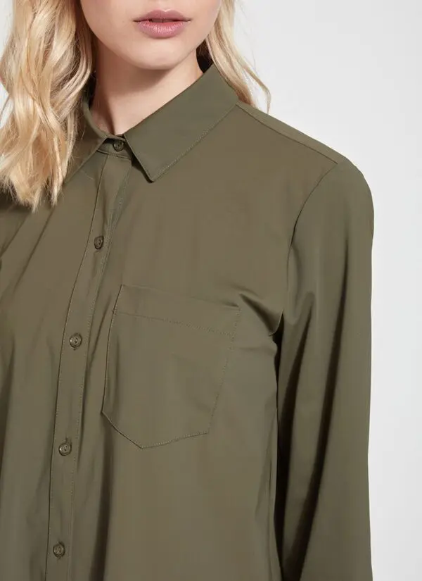 Lyssé Schiffer Button Down Shirt - Olive - Image 2