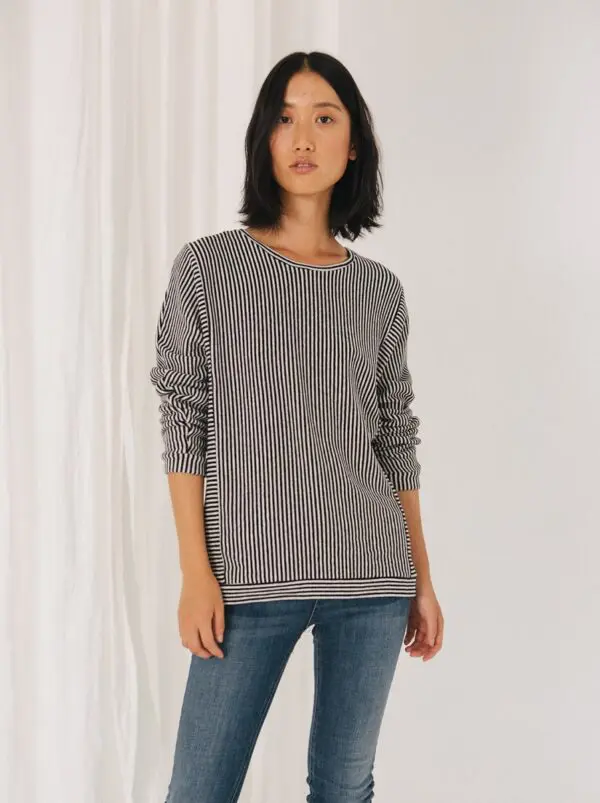 Sita Murt Soft Touch Top 595505 - Black White Stripe