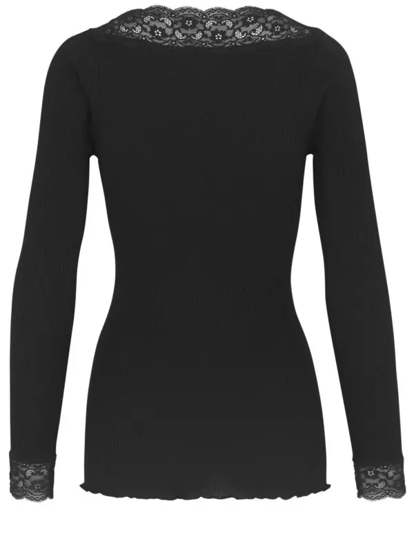 Rosemunde Organic V Neck T Shirt - Black - Image 2