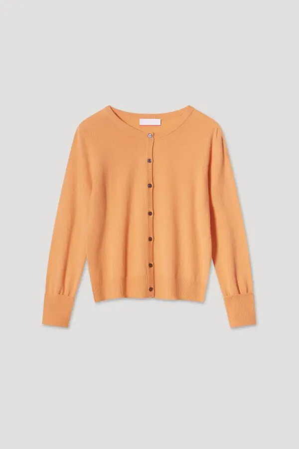 Cocoa Cashmere CC3016 Chloe Cardigan - Canteloupe