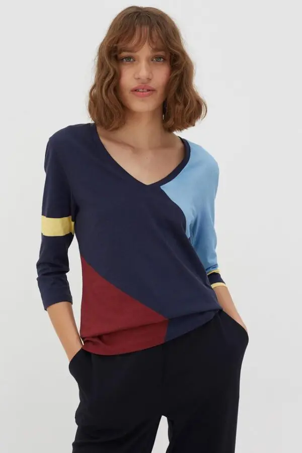 Chinti & Parker Abstract Top - Navy / Multi - Image 5