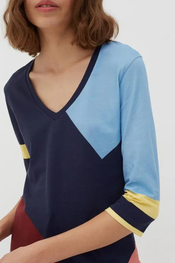 Chinti & Parker Abstract Top - Navy / Multi - Image 4
