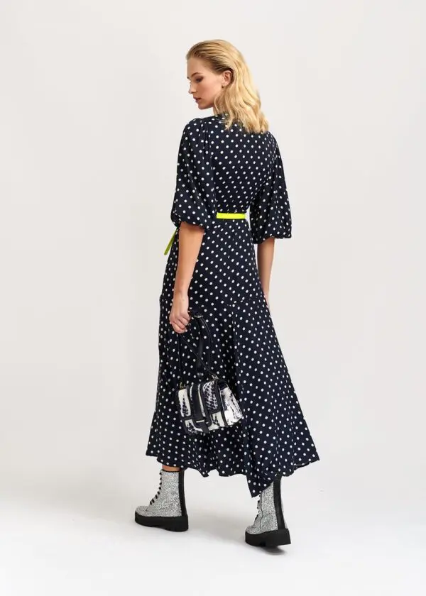 Essentiel Antwerp Vundamental Long Wrap Dress - Combo 1 Vapor Blue - Image 4