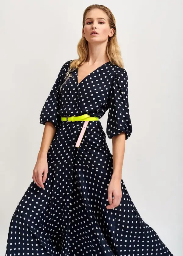 Essentiel Antwerp Vundamental Long Wrap Dress - Combo 1 Vapor Blue - Image 2