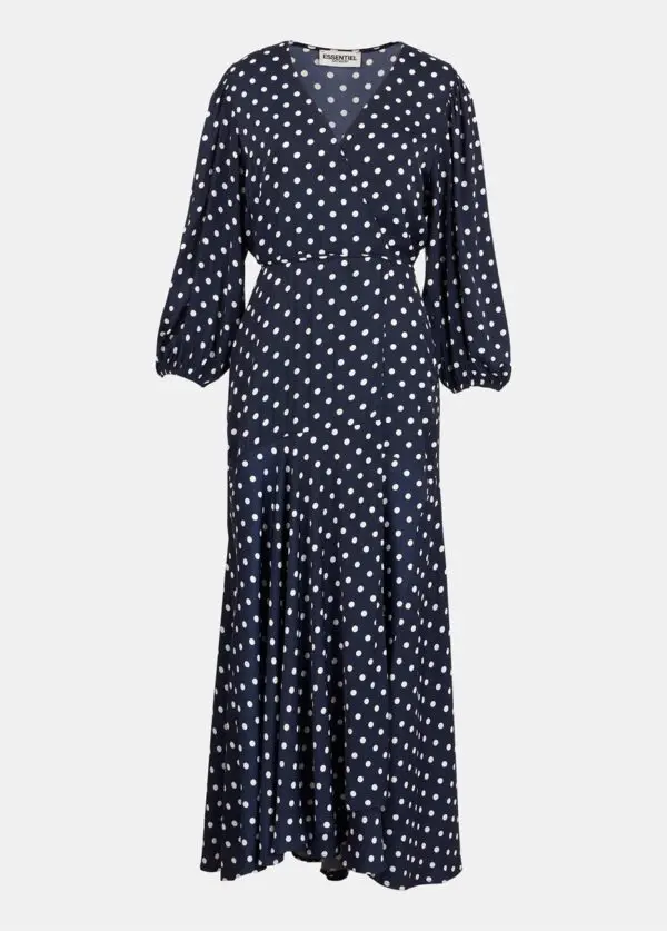 Essentiel Antwerp Vundamental Long Wrap Dress - Combo 1 Vapor Blue