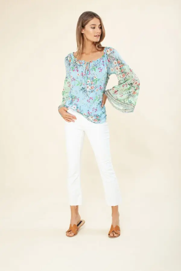 Hale Bob 2699 Caterina Top - Light Blue