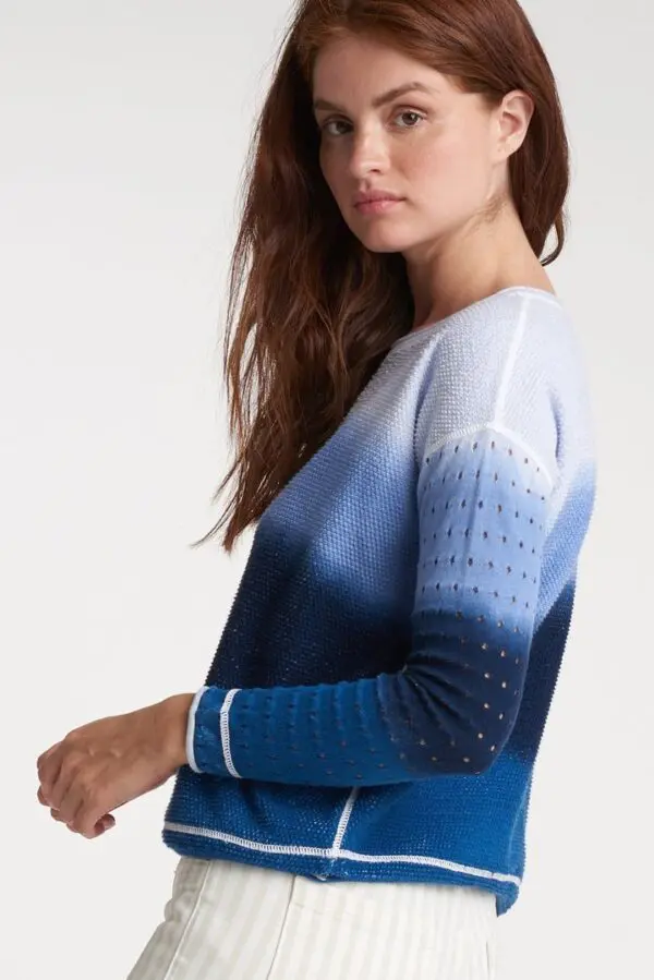 Lisa Todd Double Dip Sweater - Blue Combo