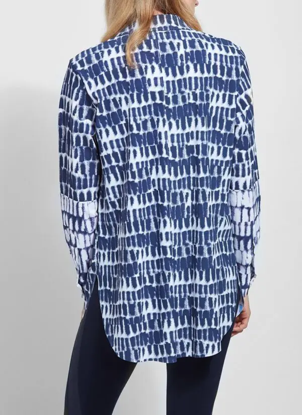 Lysse Florin Shirt - Printed Indigo Pebbles - Image 2