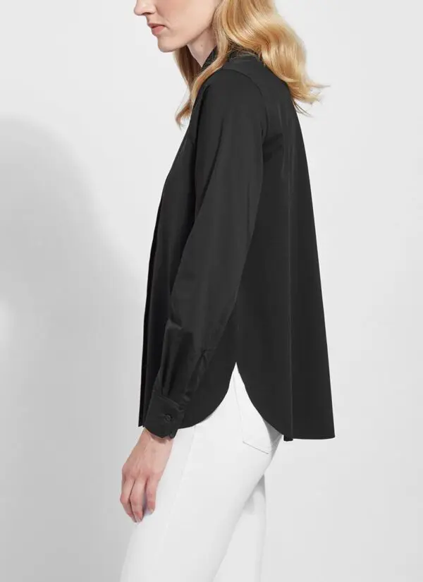 Lysse Connie Slim Button Down Shirt - Black - Image 6