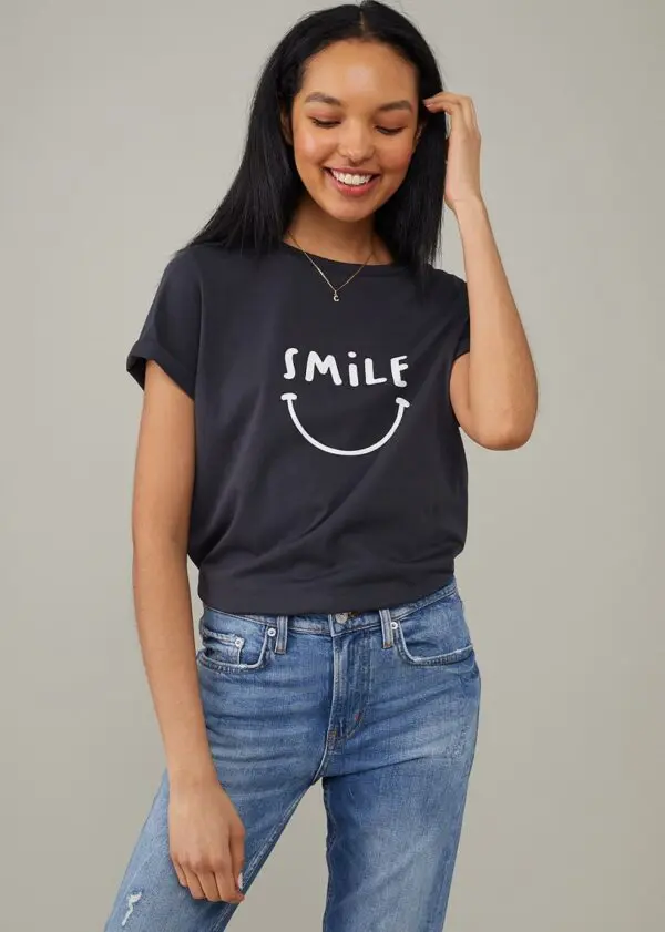 South Parade Lola Smile T Shirt - Black - Image 2