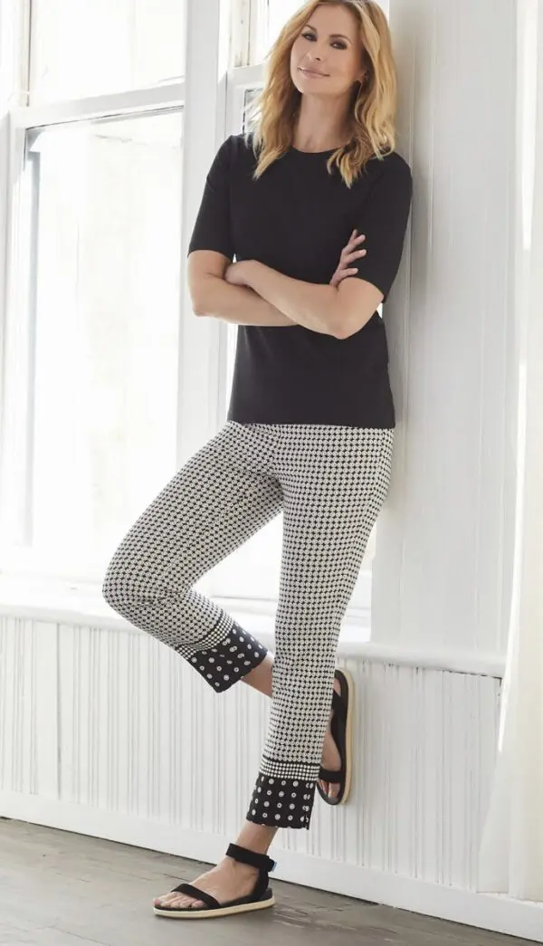 Up Pants 66841 Techno 25" Crop Pull On Trouser - Border - Image 2