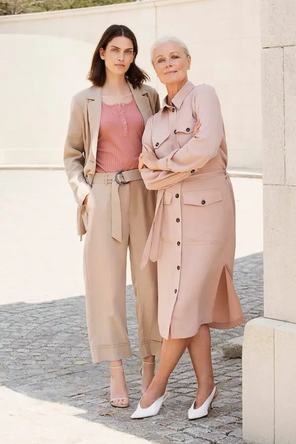 Kaffe KAgustava Suit Trousers - Cobblestone - Image 4