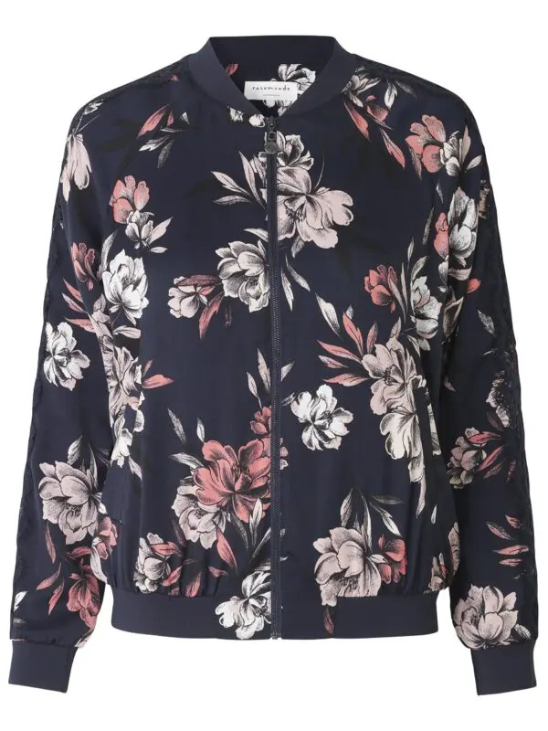 Rosemunde Bomber Jacket - Navy Spring Blossom Print