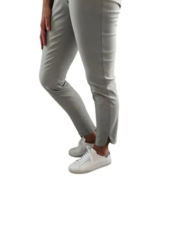 Up Pants 65027 Techno 28" Petal Slit Pull On Trouser - Dove Grey - Image 2