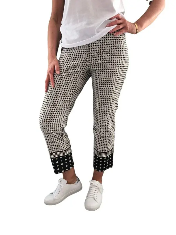 Up Pants 66841 Techno 25" Crop Pull On Trouser - Border