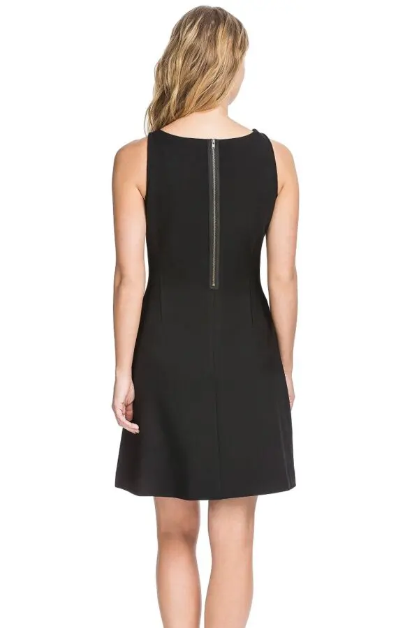 Lilla P Ponte Seamed Dress - Black - Image 3
