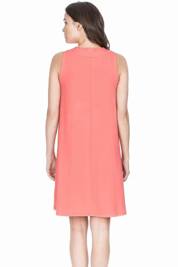 Lilla P Stretch Jersey V Neck Dress - Guava - Image 2