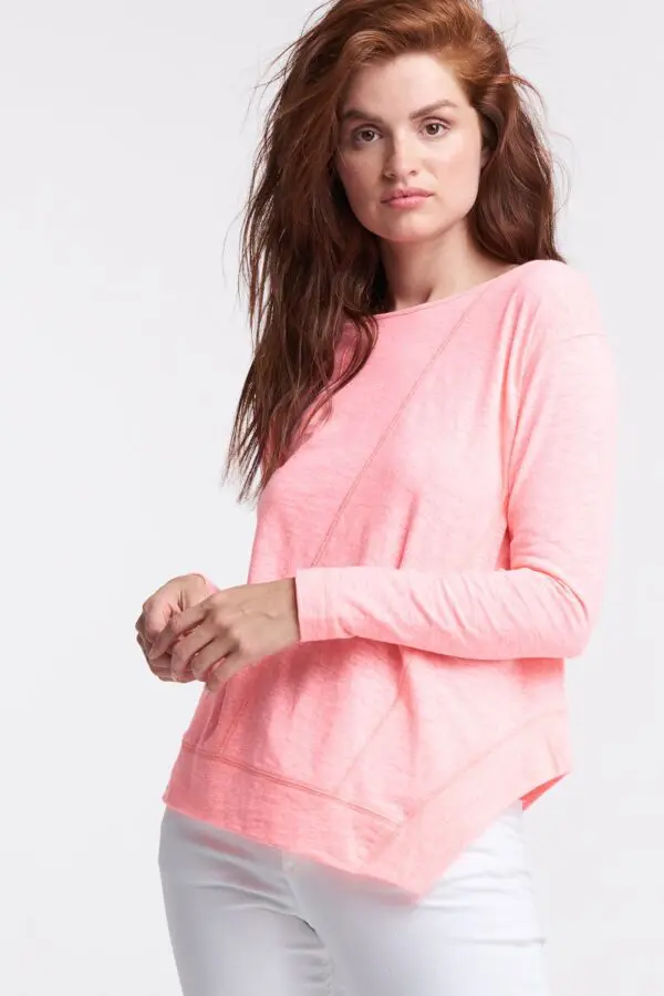 Lisa Todd Panel Play Long Sleeve Top - Pink Parade