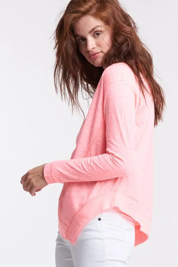 Lisa Todd Panel Play Long Sleeve Top - Pink Parade - Image 2
