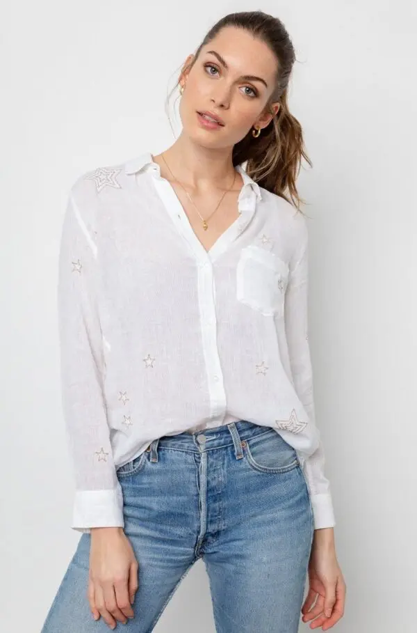 Rails Charli Shirt - Metallic Stars - Image 6