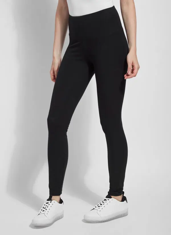 Lysse Flattering Cotton Leggings - Black - Image 5