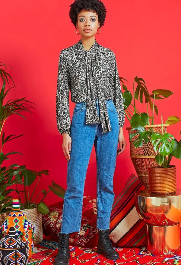 Onjenu Janis Top - Leo Sky Grey Gold