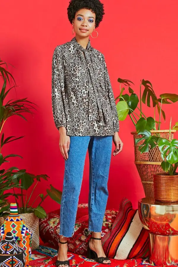 Onjenu Janis Top - Leo Sky Grey Gold - Image 2