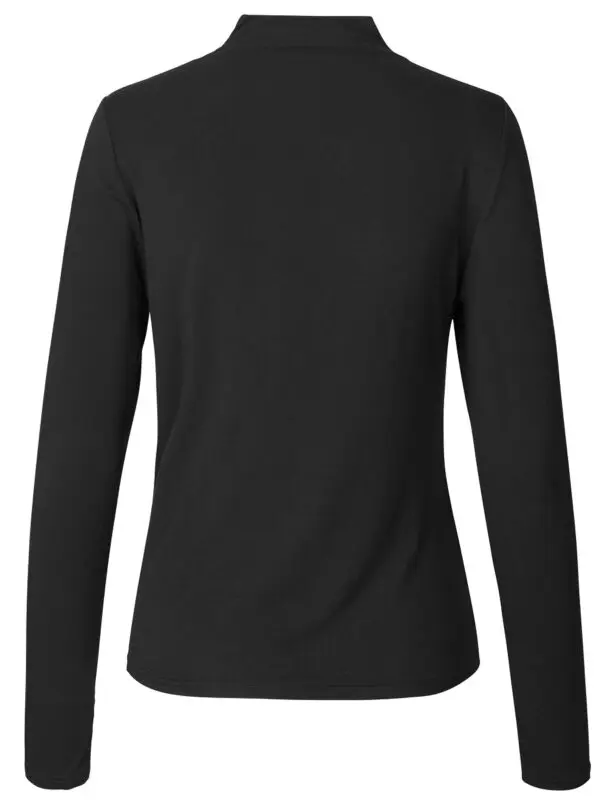 Rosemunde Lightweight Jersey Polo Neck - Black - Image 2
