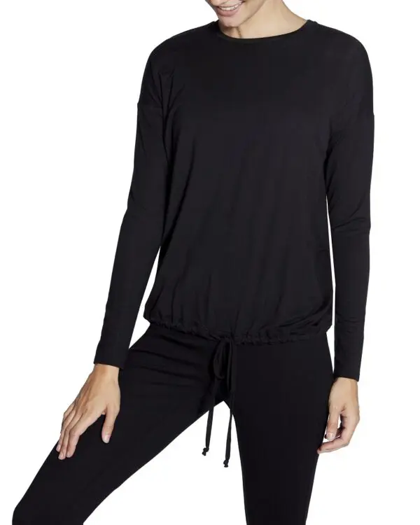 Up Pants 30168 Round Neck Top - Black