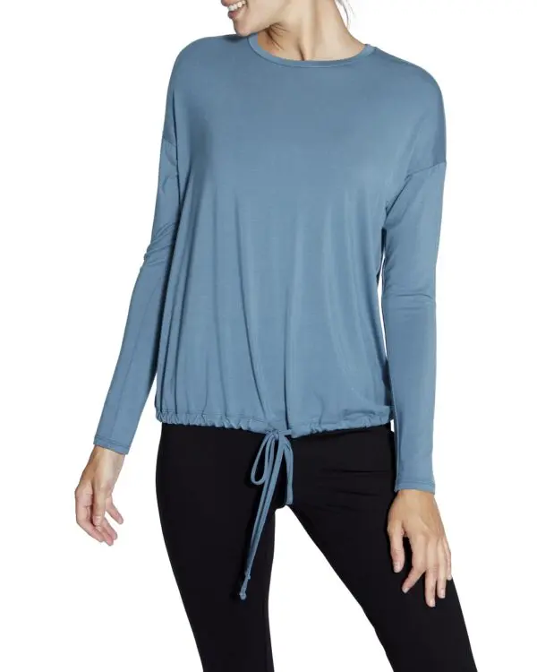 Up Pants 30168 Round Neck Top - Blue Stone