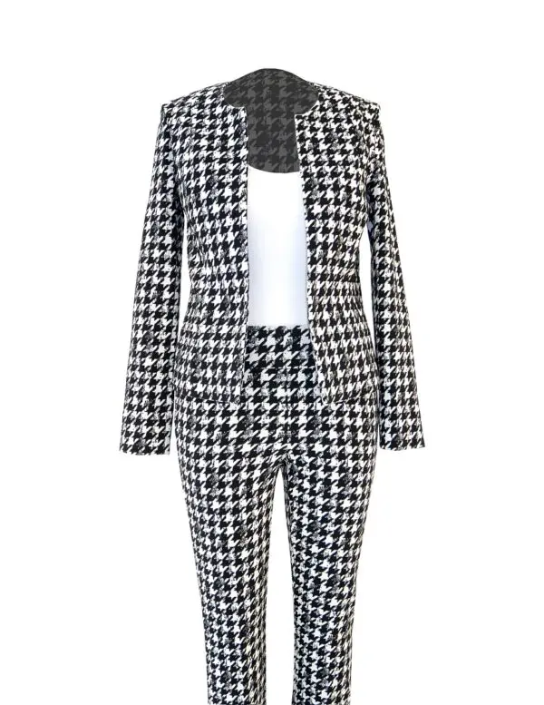 Up Pants 30184 Jacket - Dogtooth Print