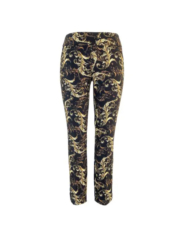 Up Pants 67027 Techno 28" Leg Petal Slit Trousers - Valentino