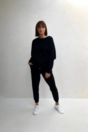 Chalk Lucy One Size Lounge Pant - Black