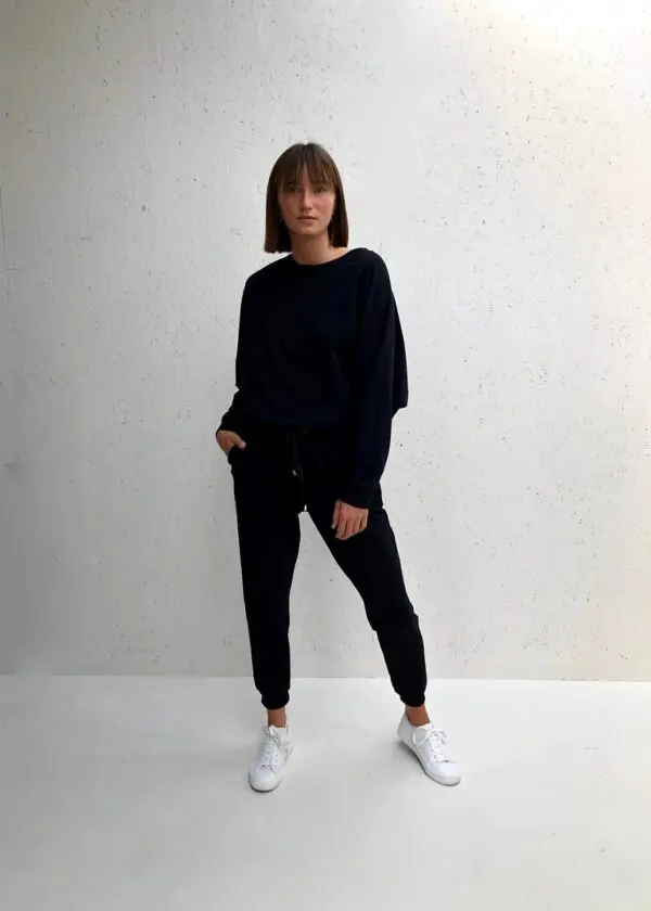 Chalk Lucy One Size Lounge Pant - Black